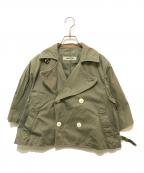 KAPITALキャピタル）の古着「ショートトレンチコート」｜オリーブ