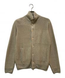 Zanone（ザノーネ）の古着「リネンニットジャケット　7ETJP1 ZC141」｜ベージュ