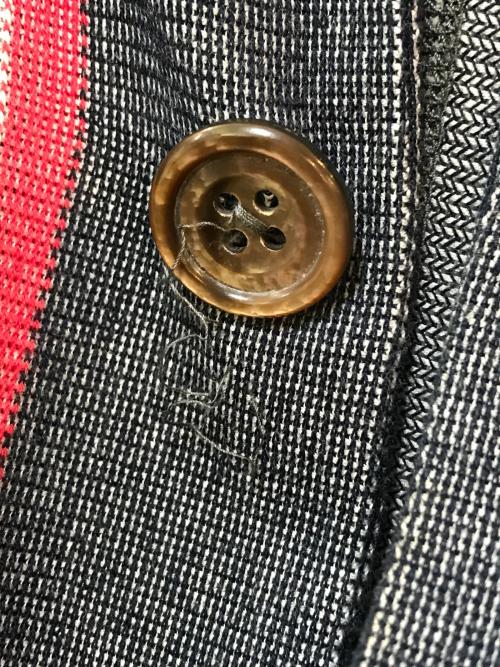 45R（フォーティファイブ・アール）45R (フォーティーファイブアール) ストライプテーラードジャケット グレー サイズ:2の古着・服飾アイテム