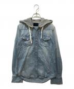 NUMBER (N)INEナンバーナイン）の古着「フード付デニムウエスタンシャツ」｜ブルー