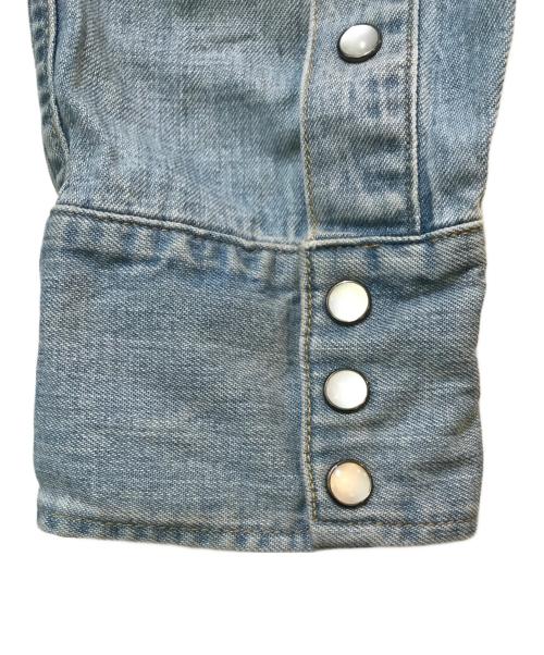 NUMBER (N)INE（ナンバーナイン）NUMBER (N)INE (ナンバーナイン) フード付デニムウエスタンシャツ ブルー サイズ:3の古着・服飾アイテム