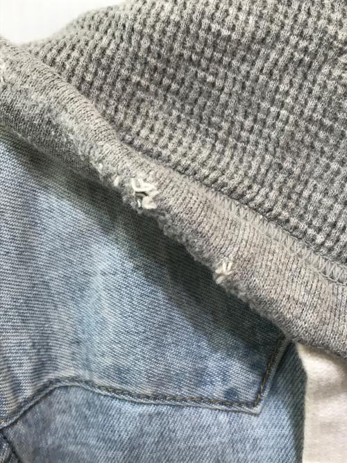 NUMBER (N)INE（ナンバーナイン）NUMBER (N)INE (ナンバーナイン) フード付デニムウエスタンシャツ ブルー サイズ:3の古着・服飾アイテム