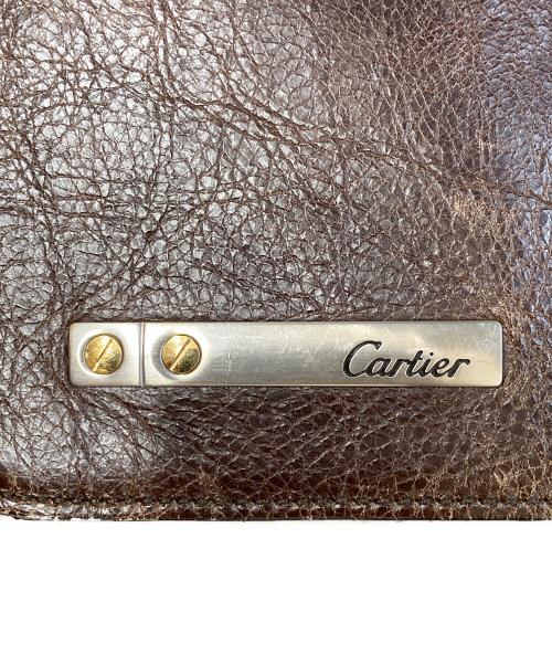 Cartier（カルティエ）Cartier (カルティエ) レザーショルダーバッグ　L1000844 ブラウンの古着・服飾アイテム