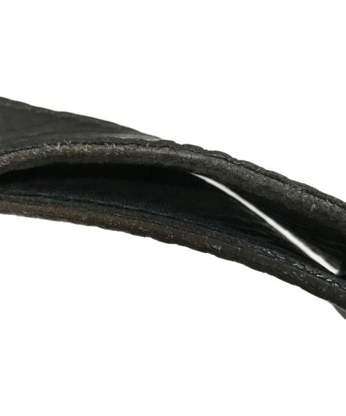 GIORGIO ARMANI（ジョルジョアルマーニ）GIORGIO ARMANI (ジョルジョアルマーニ) レザーキルトショルダーバッグ ブラックの古着・服飾アイテム