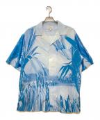 KENZOケンゾー）の古着「ボタニカル オープンカラーシャツ　FB55CH1481H2」｜ブルー