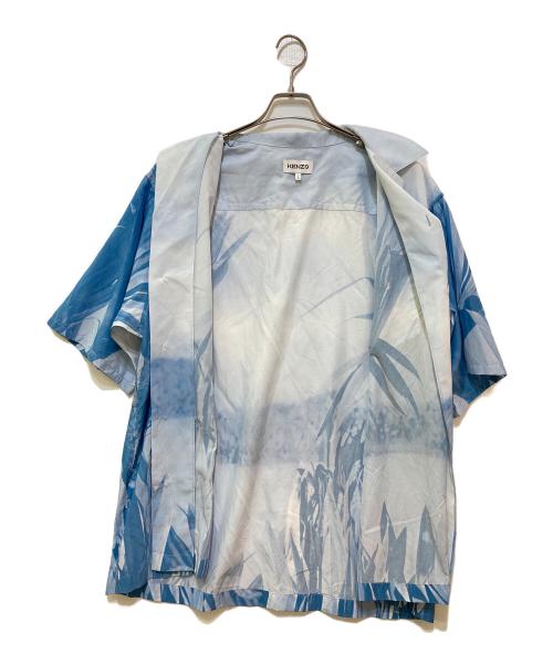 KENZO（ケンゾー）KENZO (ケンゾー) ボタニカル オープンカラーシャツ　FB55CH1481H2 ブルー サイズ:Lの古着・服飾アイテム