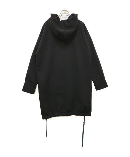 UN3D.（アンスリード）UN3D. (アンスリード) ヘムギャザーロングスウェット フーデイー　522122700301-01 ブラック サイズ:Fの古着・服飾アイテム