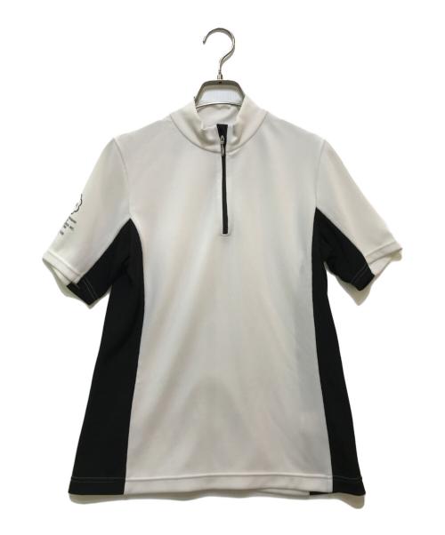 decembermay（ディセンバーメイ）decembermay (ディセンバーメイ) Pique High neck Zipper　2-205-0128 ホワイト サイズ:Mの古着・服飾アイテム