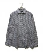 BOSS HUGO BOSSボス ヒューゴボス）の古着「チェックカッタウェイシャツ」｜ブルー
