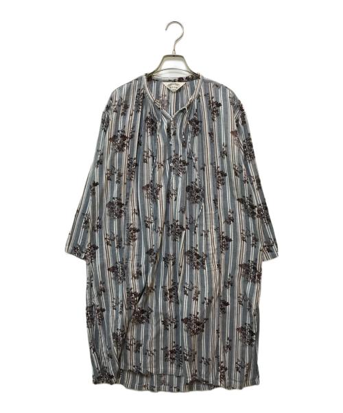 45R（フォーティファイブ・アール）45R (フォーティファイブ・アール) ブラウスワンピース ブルーの古着・服飾アイテム