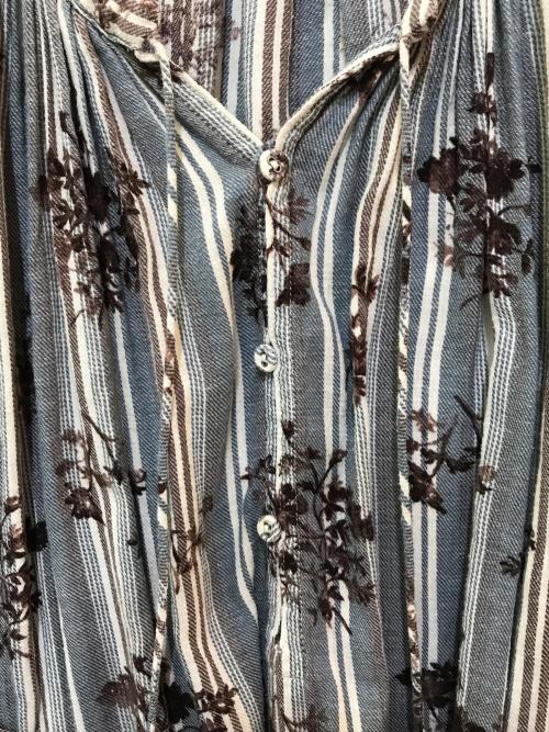 45R（フォーティファイブ・アール）45R (フォーティファイブ・アール) ブラウスワンピース ブルーの古着・服飾アイテム