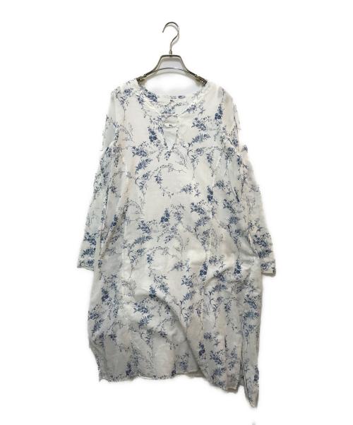 45R（フォーティファイブ・アール）45R (フォーティファイブ・アール) ブラウスワンピース ホワイト サイズ:2の古着・服飾アイテム