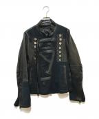 MARITHE+FRANCOIS GIRBAUDマリテフランソワジルボー）の古着「切替レザージャケット」｜ブラック