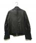 MARITHE+FRANCOIS GIRBAUD (マリテフランソワジルボー) 切替レザージャケット ブラック サイズ:USA 26：5000円