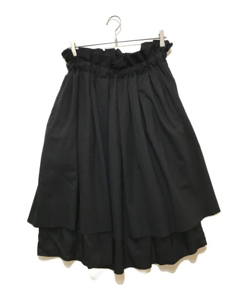 noir kei ninomiya（ノワール ケイ ニノミヤ）noir kei ninomiya (ノワール ケイ ニノミヤ) ラップスカート　3A-S009 ブラック サイズ:Sの古着・服飾アイテム