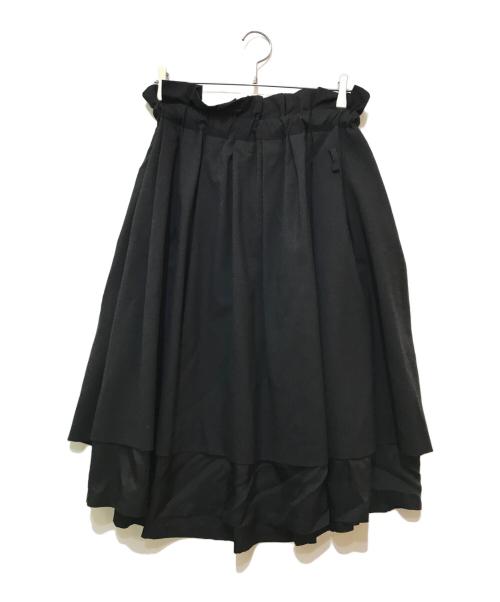 noir kei ninomiya（ノワール ケイ ニノミヤ）noir kei ninomiya (ノワール ケイ ニノミヤ) ラップスカート　3A-S009 ブラック サイズ:Sの古着・服飾アイテム