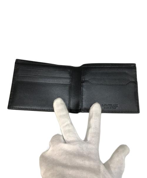 MONTBLANC（モンブラン）MONTBLANC (モンブラン) クロコ型押し2つ折り財布 グレーの古着・服飾アイテム