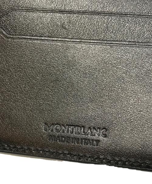 MONTBLANC（モンブラン）MONTBLANC (モンブラン) クロコ型押し2つ折り財布 グレーの古着・服飾アイテム
