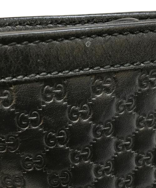 GUCCI（グッチ）GUCCI (グッチ) マイクログッチシマショルダーバッグ　607723 ブラックの古着・服飾アイテム