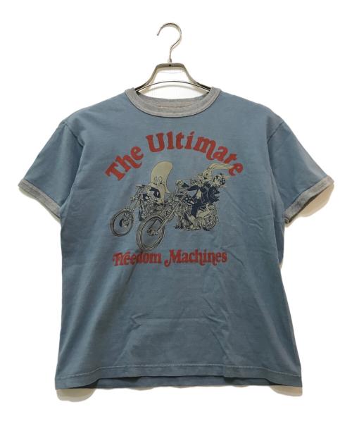 TOYS MCCOY（トイズマッコイ）TOYS MCCOY (トイズマッコイ) リンガーTシャツ ブルー サイズ:MEDIUMの古着・服飾アイテム