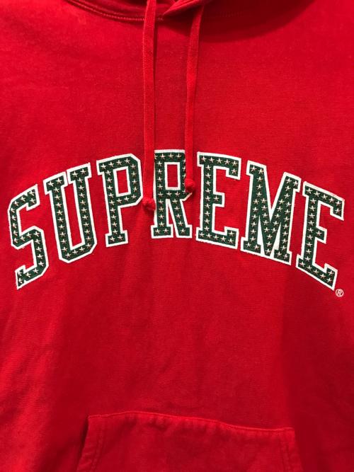 SUPREME（シュプリーム）SUPREME (シュプリーム) Stars Arc Hooded Sweatshirt レッド サイズ:Lの古着・服飾アイテム