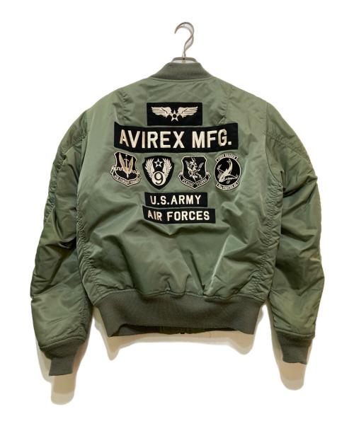 AVIREX（アヴィレックス）AVIREX (アヴィレックス) MA-1 WITH PATCHES　6172174 オリーブ サイズ:Lの古着・服飾アイテム
