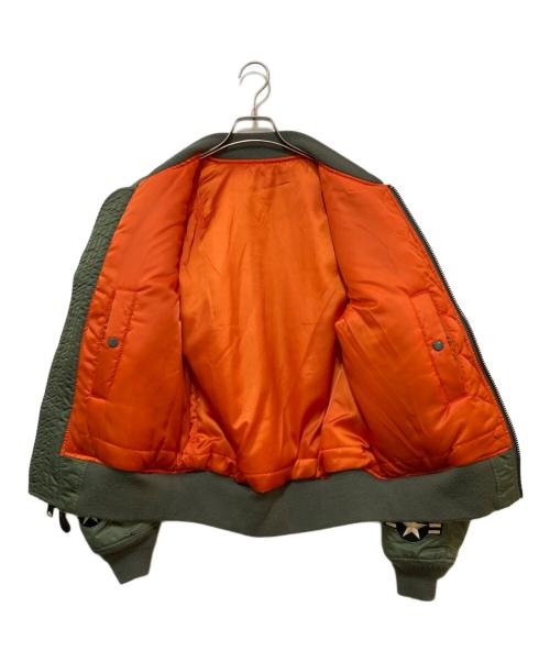 AVIREX（アヴィレックス）AVIREX (アヴィレックス) MA-1 WITH PATCHES　6172174 オリーブ サイズ:Lの古着・服飾アイテム