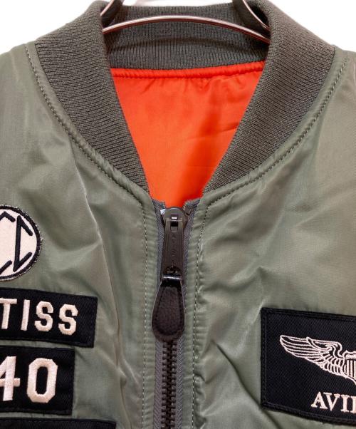 AVIREX（アヴィレックス）AVIREX (アヴィレックス) MA-1 WITH PATCHES　6172174 オリーブ サイズ:Lの古着・服飾アイテム
