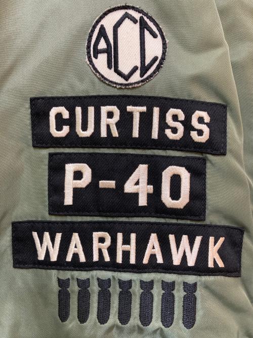 AVIREX（アヴィレックス）AVIREX (アヴィレックス) MA-1 WITH PATCHES　6172174 オリーブ サイズ:Lの古着・服飾アイテム