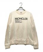 MONCLERモンクレール）の古着「MAGLIA GIROCOLLO ロゴスウェット G20918G00048」｜アイボリー
