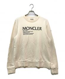 MONCLER（モンクレール）の古着「MAGLIA GIROCOLLO ロゴスウェット G20918G00048」｜アイボリー
