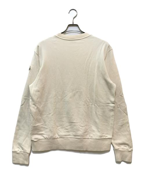 MONCLER（モンクレール）MONCLER (モンクレール) MAGLIA GIROCOLLO ロゴスウェット G20918G00048 アイボリー サイズ:Lの古着・服飾アイテム