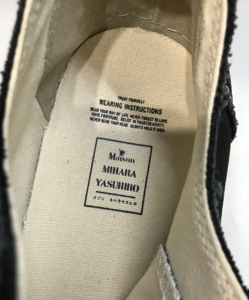 Maison MIHARA YASUHIRO（メゾン ミハラ ヤスヒロ）Maison MIHARA YASUHIRO (メゾン ミハラ ヤスヒロ) PETERSON LOW/ORIGINAL SOLE CANVAS LOWCUT SNEAKER　A01FW702 ブラック サイズ:42の古着・服飾アイテム
