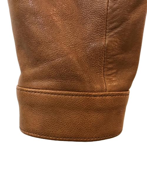 BRU NA BOINNE（ブルーナボイン）BRU NA BOINNE (ブルーナボイン) レザージャケット ブラウン サイズ:2の古着・服飾アイテム