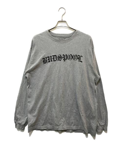 BUDSPOOL（バッズプール）BUDSPOOL (バッズプール) logo l/s tee グレー サイズ:XLの古着・服飾アイテム