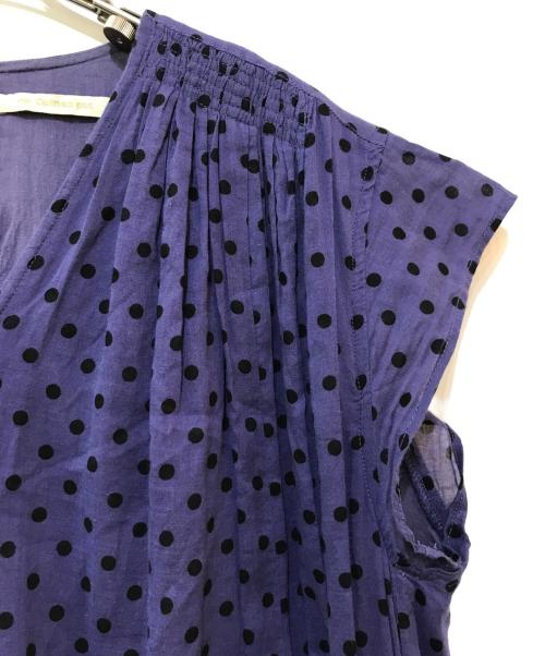 ne quittez pas（ヌキテパ）ne quittez pas (ヌキテパ) コットンボイルドットワンピース　01052GW5SU パープル サイズ:SHORTの古着・服飾アイテム