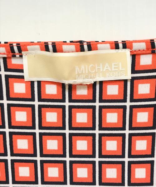 MICHAEL KORS（マイケル・コース）MICHAEL KORS (マイケルコース) 格子プリントワンピース レッド サイズ:不明(実寸をご参照下さい)の古着・服飾アイテム