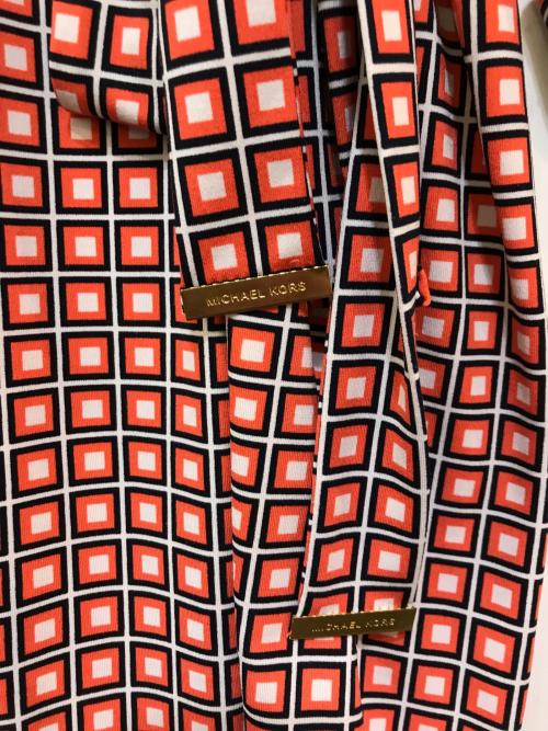 MICHAEL KORS（マイケル・コース）MICHAEL KORS (マイケルコース) 格子プリントワンピース レッド サイズ:不明(実寸をご参照下さい)の古着・服飾アイテム