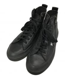 DIESEL（ディーゼル）の古着「レザースニーカー　Y03213 PR013 T8013」｜ブラック
