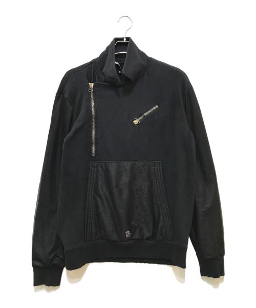 PIERRE BALMAIN（ピエール バルマン）PIERRE BALMAIN (ピエール バルマン) ハイネックギミックスウェット ブラック サイズ:XLの古着・服飾アイテム