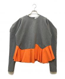 HeRIN.CYE（ヘリンドットサイ）の古着「Ponte peplam tops　530ISM80-1941」｜グレー