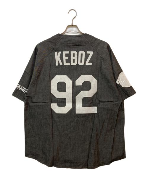 KEBOZ（ケボズ）KEBOZ (ケボズ) Majestic (マジェスティック) ベースボールシャツ インディゴ サイズ:Lの古着・服飾アイテム
