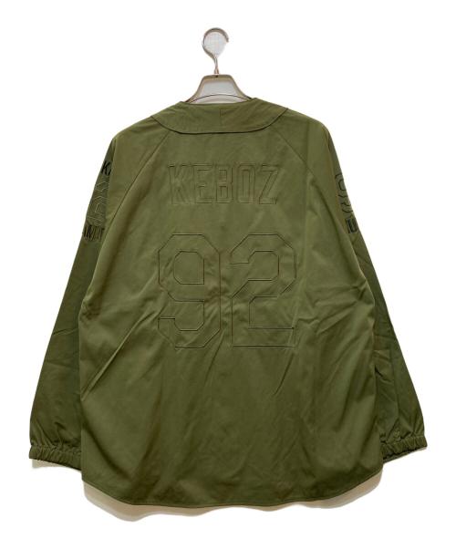 KEBOZ（ケボズ）KEBOZ (ケボズ) ベースボールロングシャツ カーキ サイズ:Lの古着・服飾アイテム