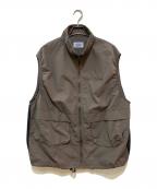 KEBOZケボズ）の古着「ナイロンベスト」｜グレー