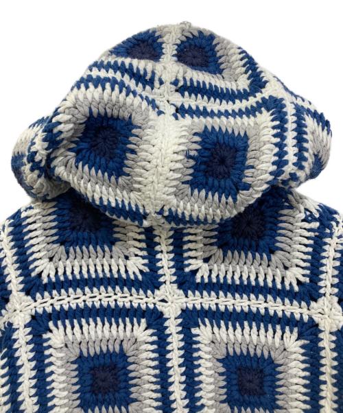 SUPREME（シュプリーム）Supreme (シュプリーム) Crochet Hooded Zip Up Sweater ブルー サイズ:Lの古着・服飾アイテム
