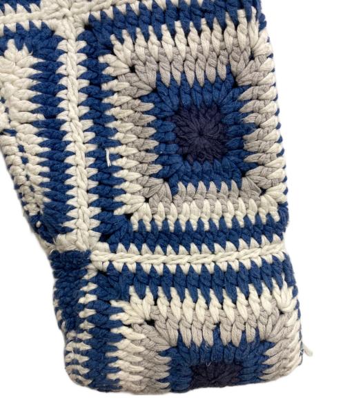 SUPREME（シュプリーム）Supreme (シュプリーム) Crochet Hooded Zip Up Sweater ブルー サイズ:Lの古着・服飾アイテム