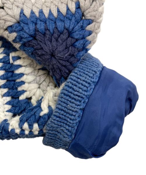 SUPREME（シュプリーム）Supreme (シュプリーム) Crochet Hooded Zip Up Sweater ブルー サイズ:Lの古着・服飾アイテム