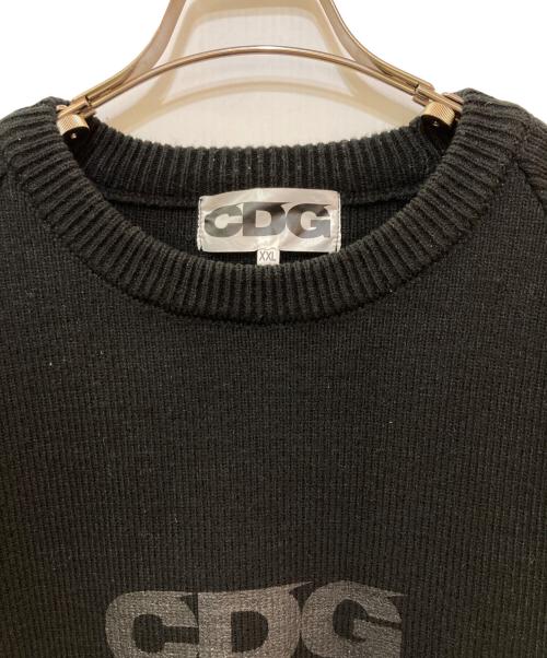 CDG（シーディージー）CDG (シーディージー) ロゴニット　SZ-N009 ブラック サイズ:XXLの古着・服飾アイテム