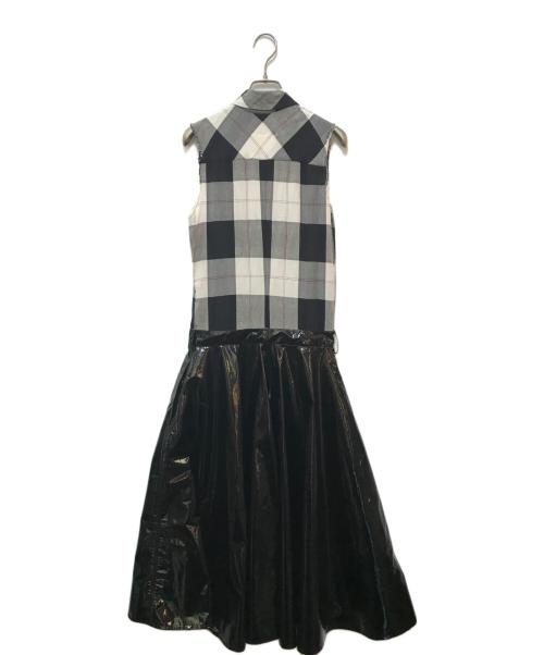 MM6 Maison Margiela（エムエムシックスメゾンマルジェラ）MM6 Maison Margiela (エムエムシックス メゾンマルジェラ) 切替ワンピース ホワイト×ブラック サイズ:38の古着・服飾アイテム