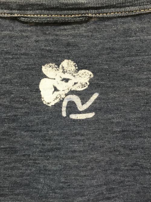 45R（フォーティファイブ・アール）45R (フォーティファイブ・アール) レイレイプリントのビッグスリットTシャツ ネイビー サイズ:表記なし(実寸をご参照下さい)の古着・服飾アイテム